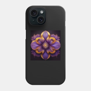 psychedelic, violet and gold 02 Phone Case