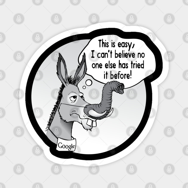 Funny and Goofy Donkey Elephant Nose Animal Joke - Funny Donkey - Magnet | TeePublic Funny and Goofy Donkey Elephant Nose Animal Joke - Funny Donkey - Magnet | TeePublic