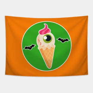 Eye Scream, Cute Halloween Ice Cream Tapestry