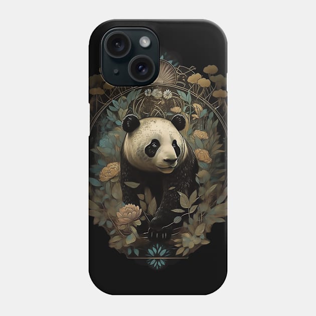 Panda Nouveau Phone Case by DavidLoblaw