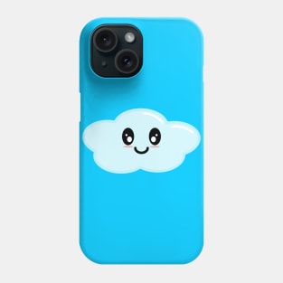 Kawaii Cute Cloud Character - Blue Phone Case