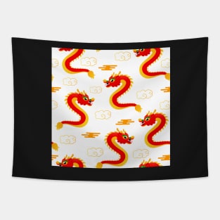 Chinese dragon and clouds Tapestry