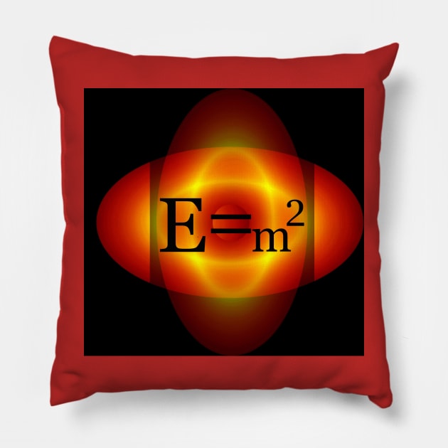 E = m2 atom design A Pillow by dltphoto