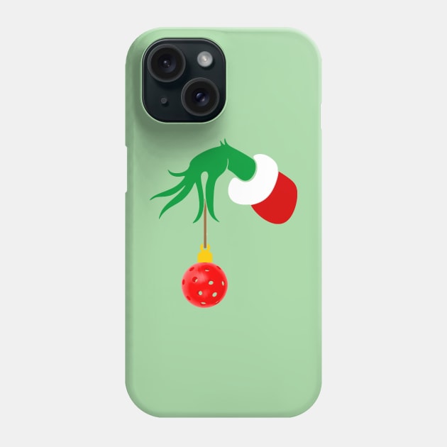 A Christmas Pickleball Ornament Phone Case by numpdog