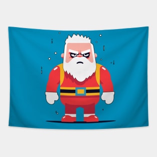 Pop Art Santa: A Colorful and Cheerful Christmas Illustration Tapestry