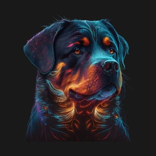 Neon Rottweiler dog T-Shirt