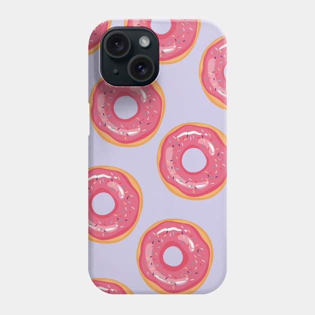 Pink Donuts Everywhere Phone Case by Holailustra