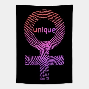 Unique Female Fingerprint Tapestry