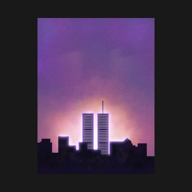 Twin Towers /vaporwave/ by thekennedyway