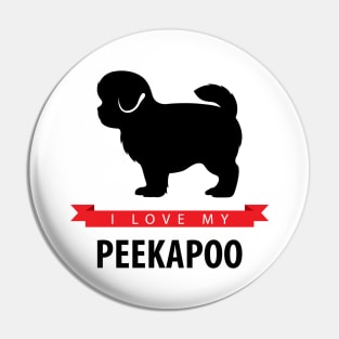 I Love My Peekapoo Pin