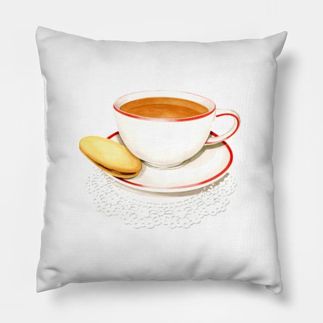 Cup of Tea Cuppa Pillow by PatriciaSheaArt