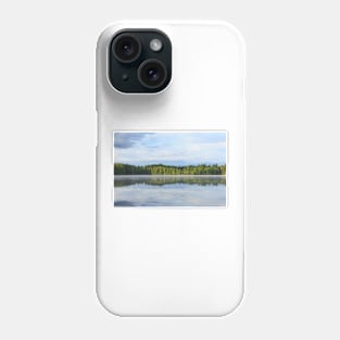 Summer lake scape at morning Phone Case