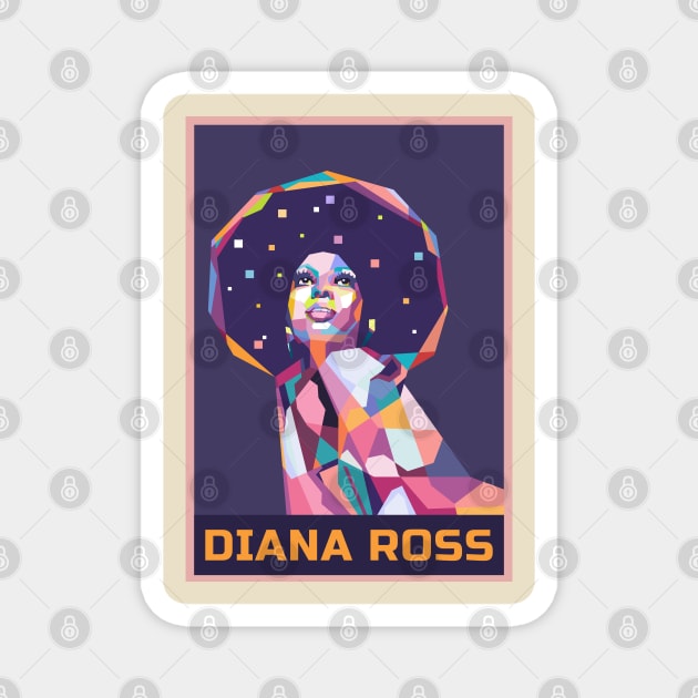 Abstract Diana Ross In WPAP Magnet by smd90