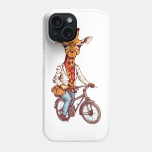 Cute Giraffe Riding A Bicycle Phone Case