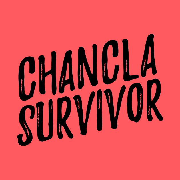 Chancla survivor - black design by verde