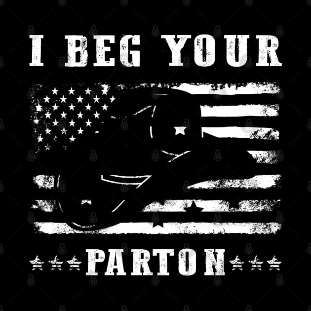 I Beg Your Parton USA Flag by Symmetry Stunning Portrait