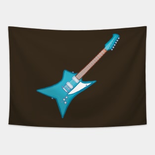 Electric blue guitar Tapestry