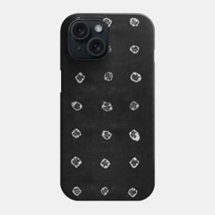 Shibori kanoko white dots over black Phone Case