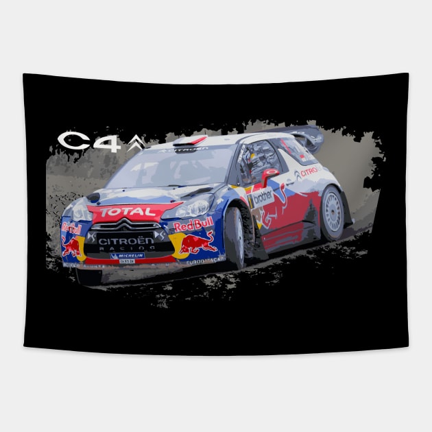 S.LoeB C4 WRC Tapestry by cowtown_cowboy