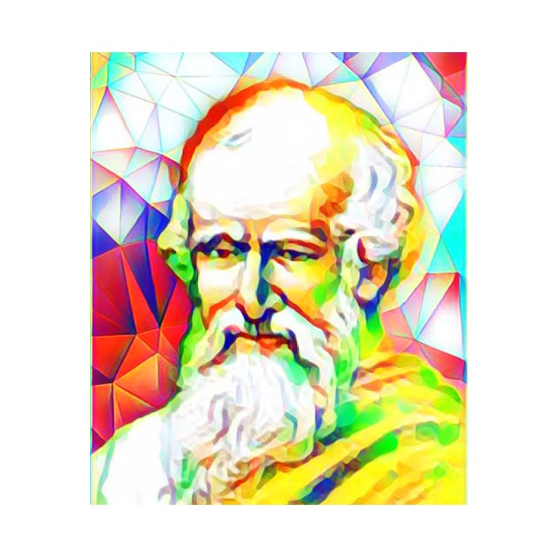 Archimedes Colourful Portrait | Archimedes Artwork 11 by JustLit