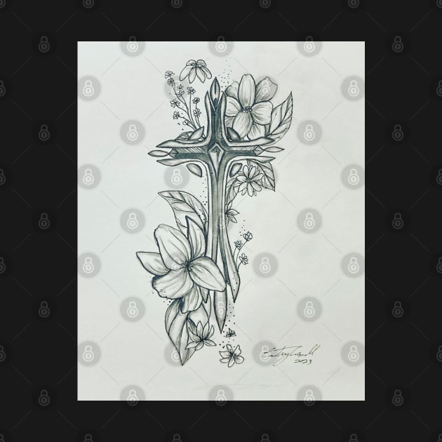 Floral Cross by DarkAngel1200