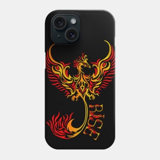 Rise up like a Phoenix from the ashes. Gold and Red Phoenix in a Tribal / Tattoo Art style Phone Case