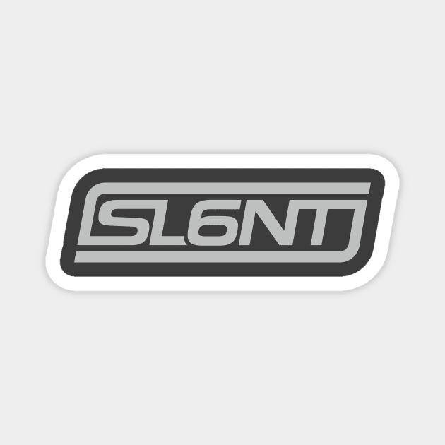 Slant 6 Icon (Gray on Asphalt) Magnet by jepegdesign