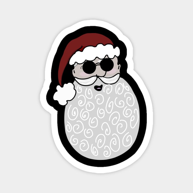 Badass santa with glasses Magnet by GribouilleTherapie