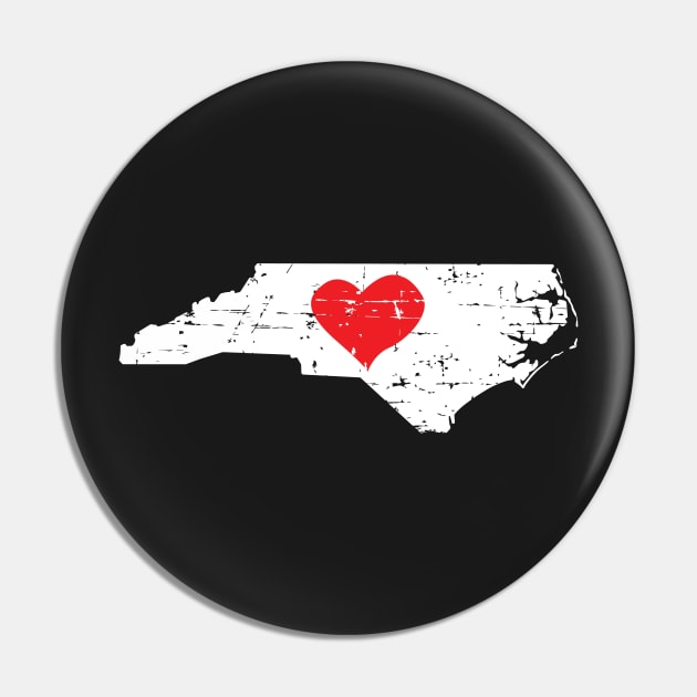 <3 North Carolina Map Gift T Shirt for Men Women and Kids Pin by HopeandHobby