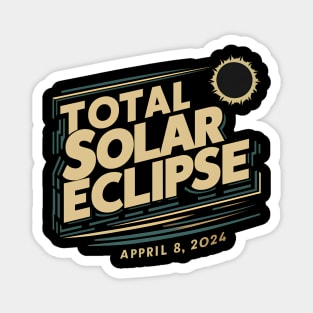 Total Solar Eclipse - 3D Text Style Magnet