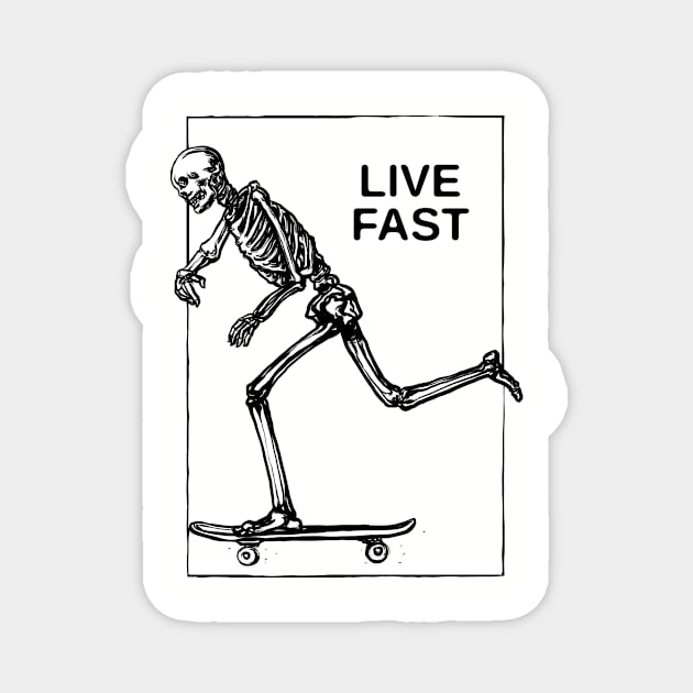 LIVE FAST Magnet by ROVO