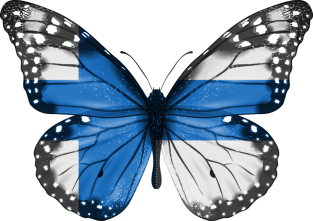 Finnish Flag  Butterfly - Gift for Finnish From Finland Magnet