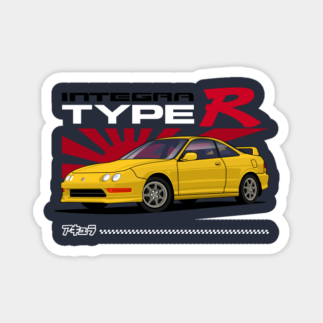 Acura Integra Type R JDM Cars Magnet by masjestudio