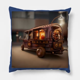 Steampunk Tokyo Ramen Food Truck Pillow