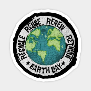 Recycle Reuse Renew Rethink | Earth Day Magnet