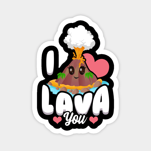 Funny I Lava You Volcano Valentine's Day Pun Magnet by theperfectpresents