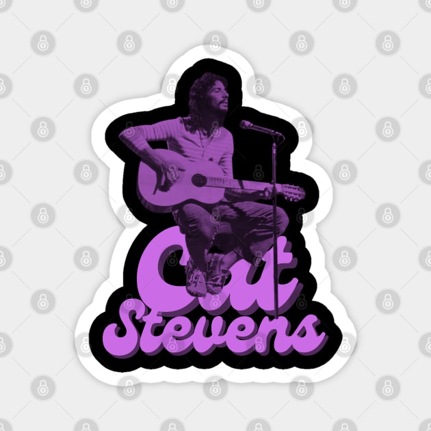 Cat stevens\\retro fan art Magnet by MisterPumpkin