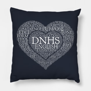 DNHS English - White Text Pillow