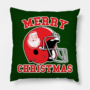 Merry Christmas Santa Football Helmet Pillow