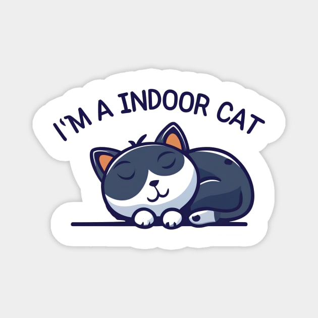 I’m An Indoor Cat - Sleeping Cat Magnet by Ipul The Pitiks