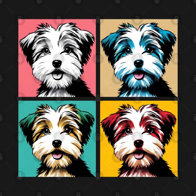 Pop Retro Biewer Terrier Art - Cute Puppy by PawPopArt