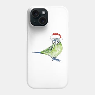 Christmas budgie Phone Case