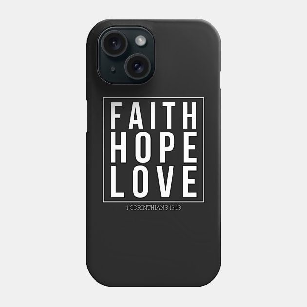 Faith - Hope - Love Phone Case by mikepod