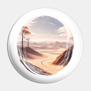 A Peace Of A Lonely Desert - AI Art Pin