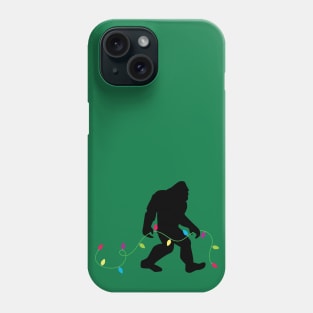 Bigfoot and Christmas String Lights Phone Case