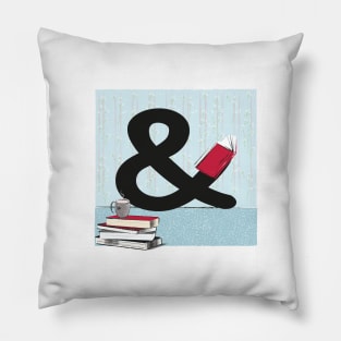 Ampersand enjoying reading. Pillow