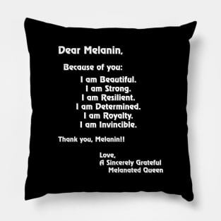 A Love Letter to Melanin Pillow