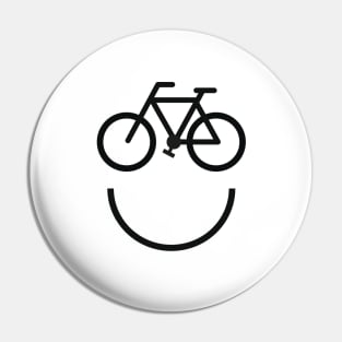 Bike face, bicycle smiley Pin