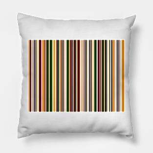 Green and orange Pinstripe Pillow