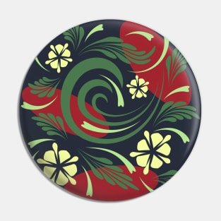 Folk flowers floral art print Flowers abstract art Pin